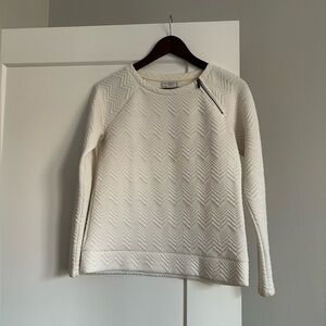 Liz Claiborne Ivory Quilted Blouse